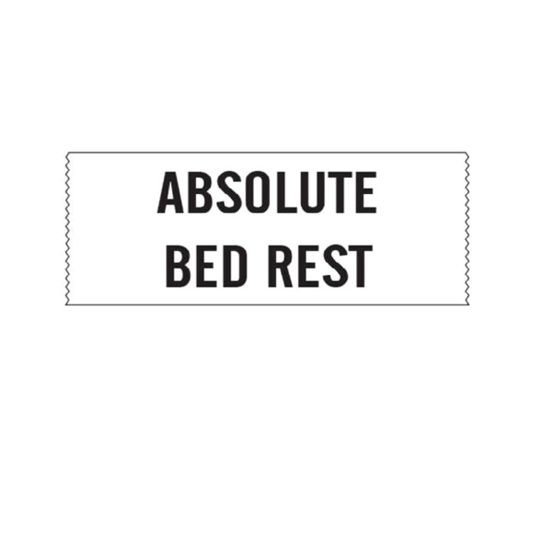 Printed Chart Tape - Absolute Bed Rest